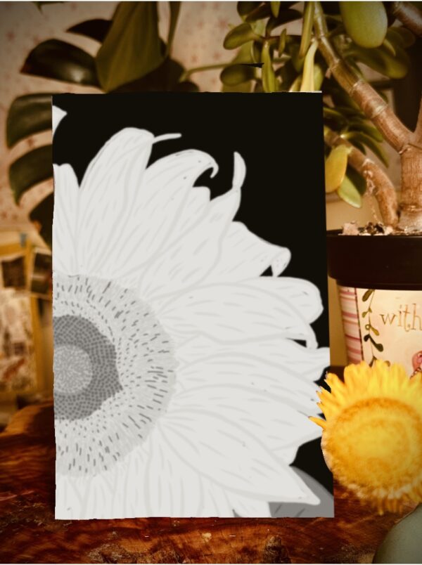 Monochrome Sunflower Journal