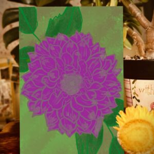 Dahlia Dreams Blank Journals : Dark Pink