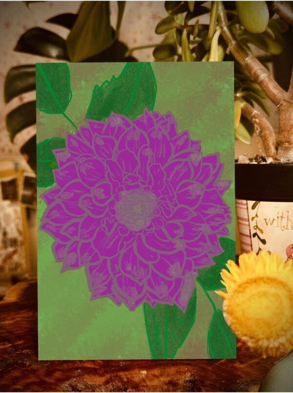 Dahlia Dreams Blank Journals : Dark Pink