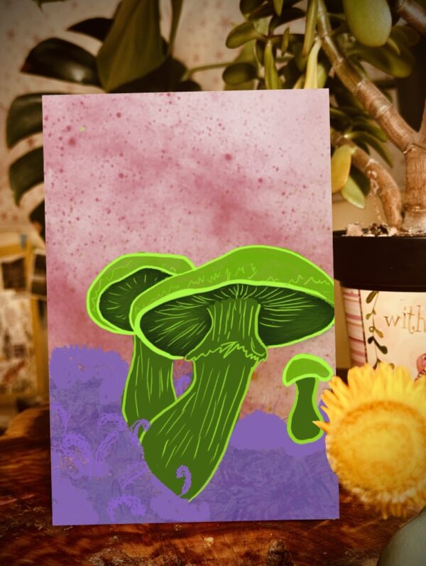 Lime Green Mushroom Journal – Blank or Lined Journal for Transformation & Nature-Inspired Writing (6x9, Softcover & Hardcover)