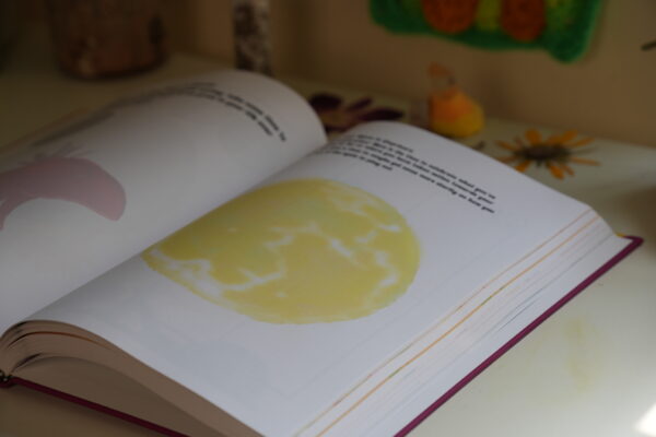 Full Moon ritual journal spread featuring reflection prompts, release exercises, and moon phase tracking.