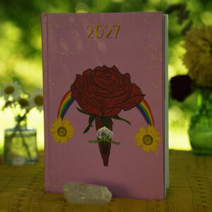 2027 Embodying Magic Planner & Ritual Journal featuring an elegant mystical design with celestial motifs, soft botanical elements, and a magical aesthetic that evokes intention, ritual, and mindful planning.