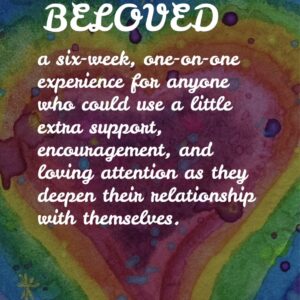 A six-week, one-on-one journey into self-love and deeper self-connection, including weekly 45-minute calls, tarot or oracle card pulls, personalized journaling prompts, and gentle accountability.